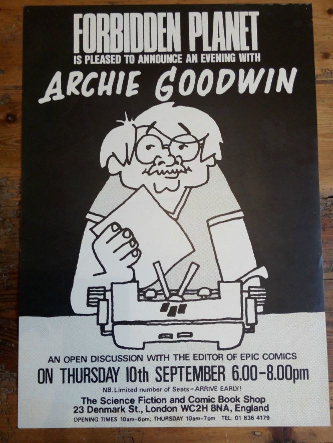 Archie Goodwin at Forbidden Planet, London 1985