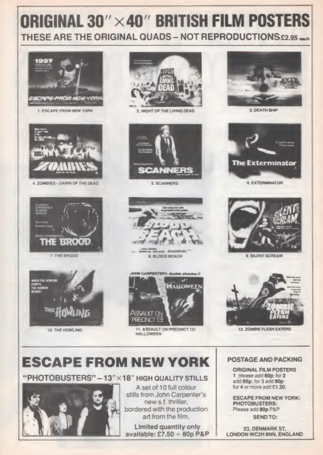 05 Forbidden Planet Posters SB39 1981