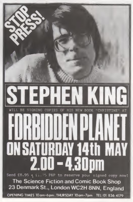 09 Forbidden Planet Stephen King SB58 1983