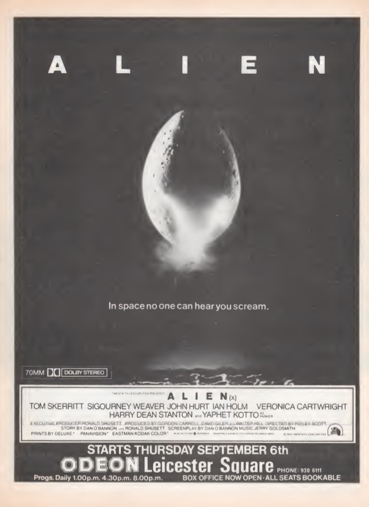 Alien – Odeon, Leicester Square – 1979 – The Duke Mitchell Film Club