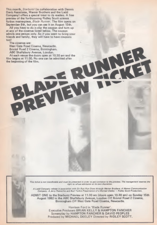 Blade Runner Preview SB49 1982