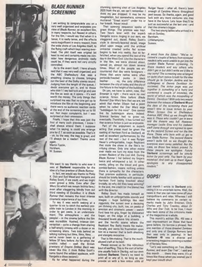 Blade Runner Preview SB51 1982